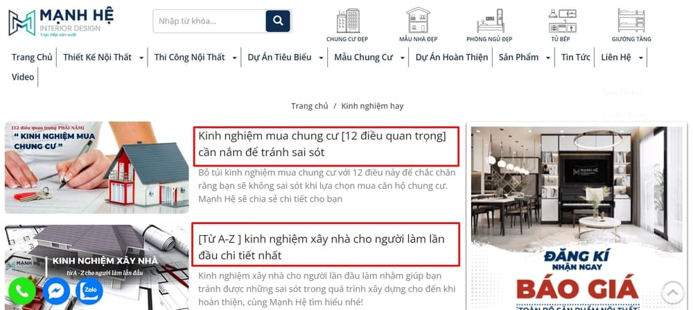 Mở rộng chủ đề của website