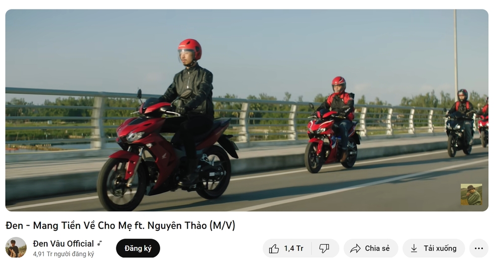 Honda hợp tác với Đen Vâu trong MV Mang tiền về cho mẹ