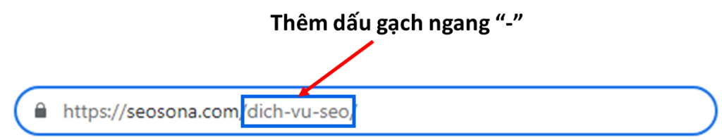 Ví dụ thay dấu cách bằng dấu gạch nối trong URL